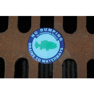 Educational Sign Adhesive Drain Marker