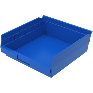 11 5 8 L X 11 1 8 W X 4 H Blue Polypropylene Shelf Bin Fastenal