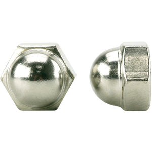 Chrome Plated Finish Grade 2 Pack of 5 Right Hand Threads 1//2-13 Threads Brass Acorn Nut