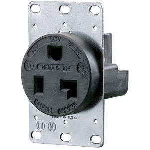 50a 1 8v Ac 3 Phase Y 4p 4w 18 50 Black Straight Single Receptacle Fastenal