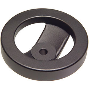 2 Spoked Black Powder Coated Aluminum Dished Hand Wheel Without Handle 4 Diameter 1/2 Hole Diameter Pack of 1