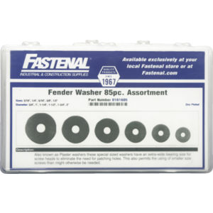 85 Piece Fender Washer Zinc Assortment | Fastenal