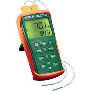 7 Thermocouple Datalogging Dual Input Thermometer | Fastenal