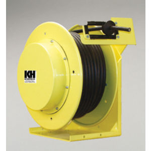 KH Industries 50 ft. Retractable Cord Reel; Heavy Industrial Grade; 600  VAC; Yellow Reel Color