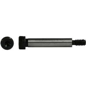 6 (M6 x 1) X 20 Oversized-Thread Shoulder Screw Knurled Hex Socket Alloy  Steel Black Ox USA