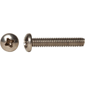 Bright Finish Quantity 100 Pieces by Fastenere Machine Thread 2-56 x 1 Pan Head Machine Screws Full Thread Stainless Steel 18-8 Phillips Drive