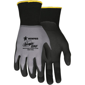 Large Work Gloves - Fastenal Gray Textured Nylon/Spandex Breathable