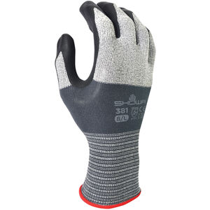 S Black Gray Nitrile Coated Nylon Breathable Palm Coated Glove Fastenal