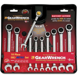 GRW 10Pc 12 Point SAE/Metric Combination Ratcheting Wrench Set | Fastenal