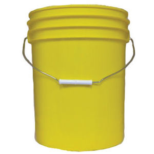 5gal 90mil Yellow High-Density Poly Round Pail w/ Metal Handle | Fastenal