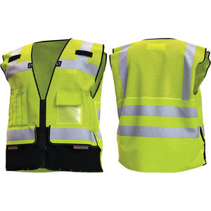 2XL HV251 Hi-Vis Lime w/ Black Bottom Zipper Mesh ANSI Type