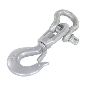 BQLZR 304 Stainless Steel American Type Swivel Lifting Clevis Chain Hook  with Latch 1000KG Working Load Limit