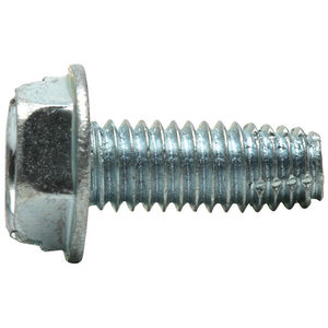 18-8 Stainless Steel Thread Cutting Screw Pack of 100 #6-32 Thread Size Slotted Drive 3/8 Length Hex Washer Head Type 23 Plain Finish