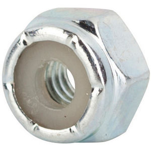 #6-32 Grade 2 Zinc Plated Finish Steel Nylon Insert Lock Nut 100 pk. 