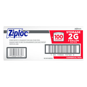 Ziploc 2-Gallon Storage Bags- Zipper- Clear- LOT OF (15) Bags