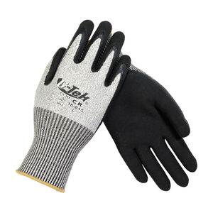 XL White/Black Seamless Knit HPPE/Glass Glove w/Double