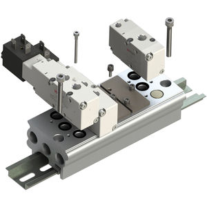 1//4 X 1//8 Female Bspp 6-Outlet Aluminum Anodized 3 Position Fixed Length Valve Manifold