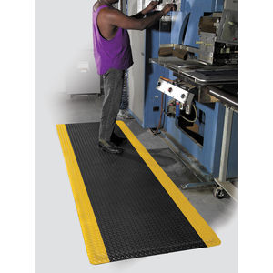 Apache Mills Anti-Fatigue Supreme SlipTech Black-Yellow Mat - 3x5