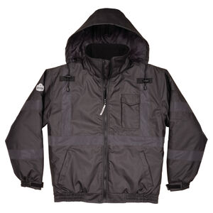 L Black Non-Certified Hi-Vis Bomber Jacket - Quilted | Fastenal