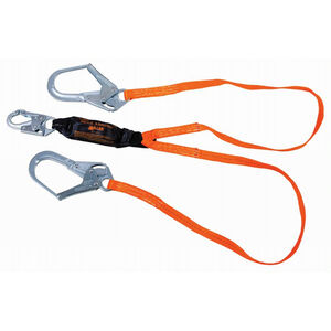 Miller 6 ft. Double leg Web Lanyard w/SofStop 1 locking snap hook