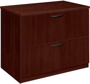 24 X 36 X 29 Basyx Bw Mahogany Veneer 2 Drawer Lateral File